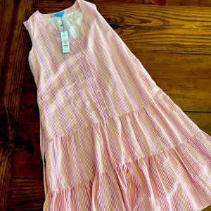 NWT Draper James Seersucker Sleeveless Loretta Shirtdress Size M